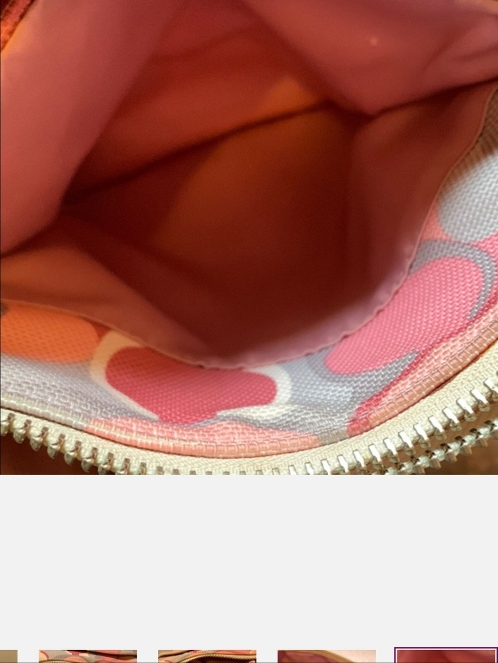 Coach Scarf Print Swingpack Rose Gray Crossbody Bag - Picture 11 of 11